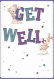 Full of warmth and playful optimism, this get well card features two delightful companions-a fluffy teddy bear and an eager, floppy-eared puppy-sharing a message of hope that's as vibrant as Coulsdon itself. The bear's inviting golden-brown fur and round face peer from atop the bold, colourful letters of 'Get,' while the puppy leans tenderly beside 'Well,' their illustrated fur so soft and textured that you can almost sense a gentle cuddle. Against a background of creamy white, the lively teal and deep purple lettering stands out with joyful clarity, adding a cheerful contrast reminiscent of Coulsdon's sunlit meadows on a bright morning. Sprinkled above and below, whimsical stars in shades of blue and violet add an extra layer of magic and possibility, like wishes sending comfort across Marlpit Lane. The entire composition feels light, fresh, and full of kindness, echoing the care and heart that goes into every bouquet delivered by your neighbourhood florist. This card is more than a message-it's an uplifting gesture, radiating support, comfort, and well-wishes suitable at any age, reminding recipients of the close connections and loving spirit running through Coulsdon.